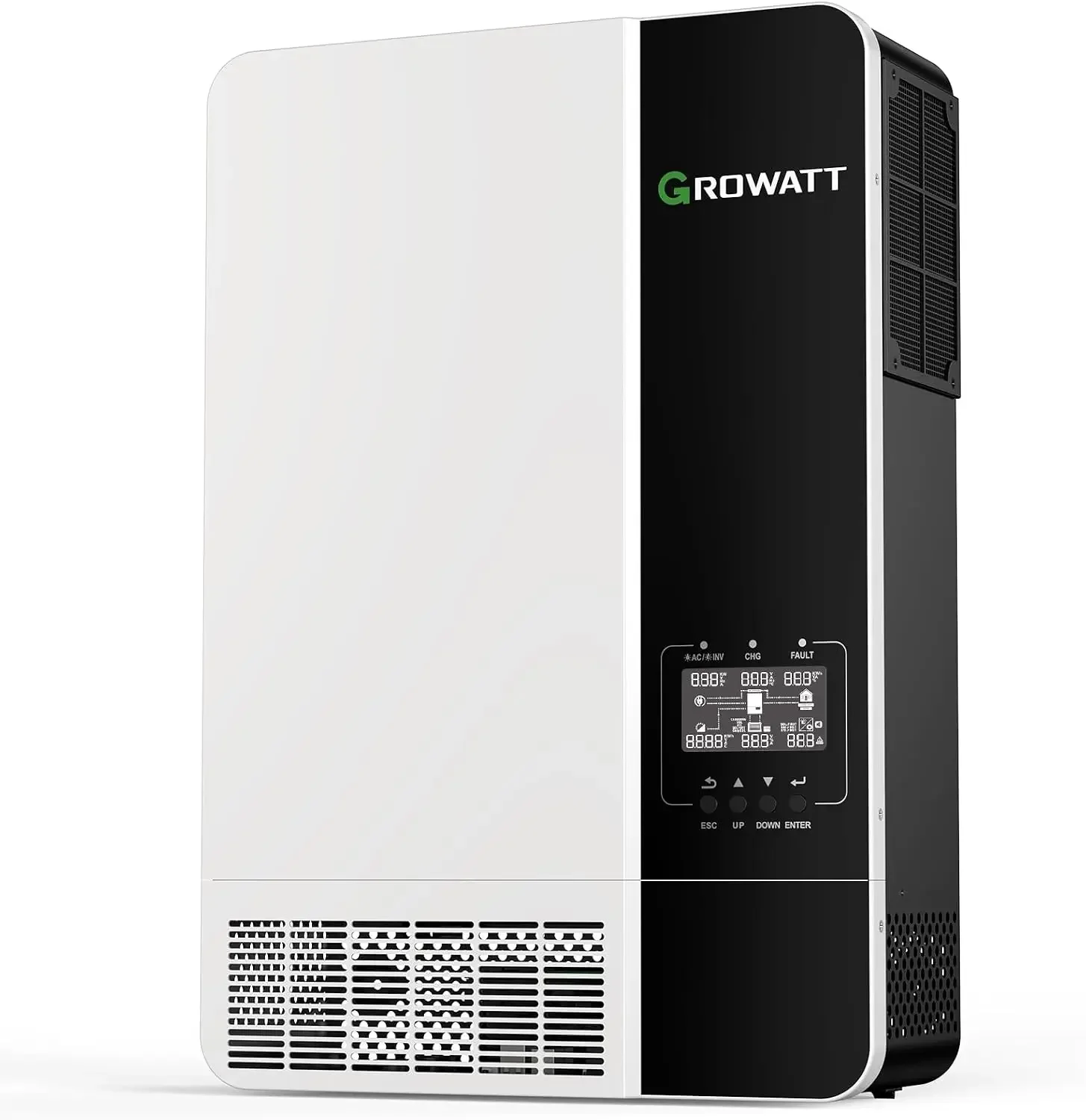 GROWATT 3500W Hybrid Solar Inverter 48V DC To 120V AC Pure Sine Wave Off Grid MPPT Charge Controller for 48V Lithium AGM Battery Home Energy System Support Parallel UL1741 IEEE1547 Certified