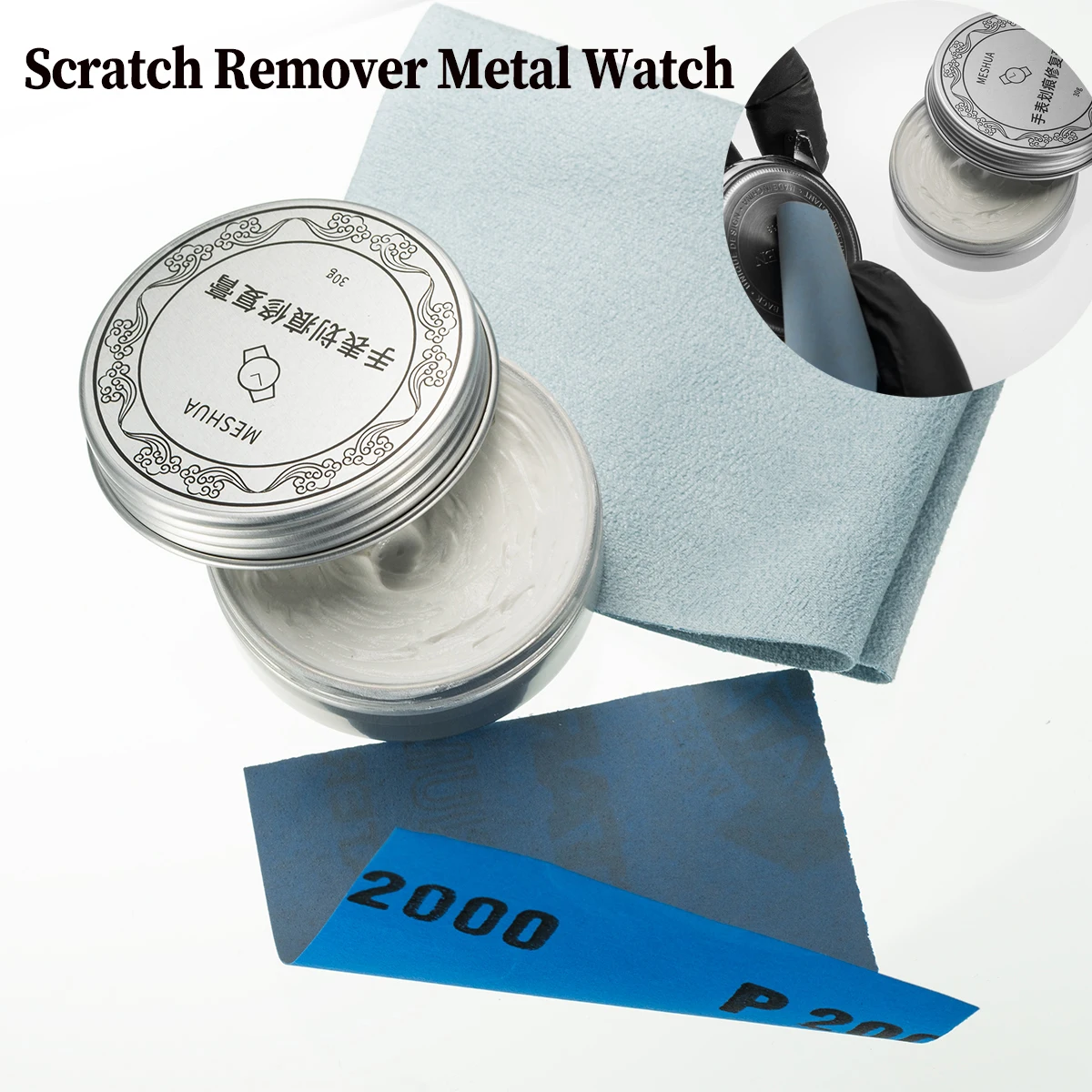 Rimozione graffi Orologio in metallo Crema lucidante per gioielli Strumenti metallici lucidanti adatti per strumento per orologi