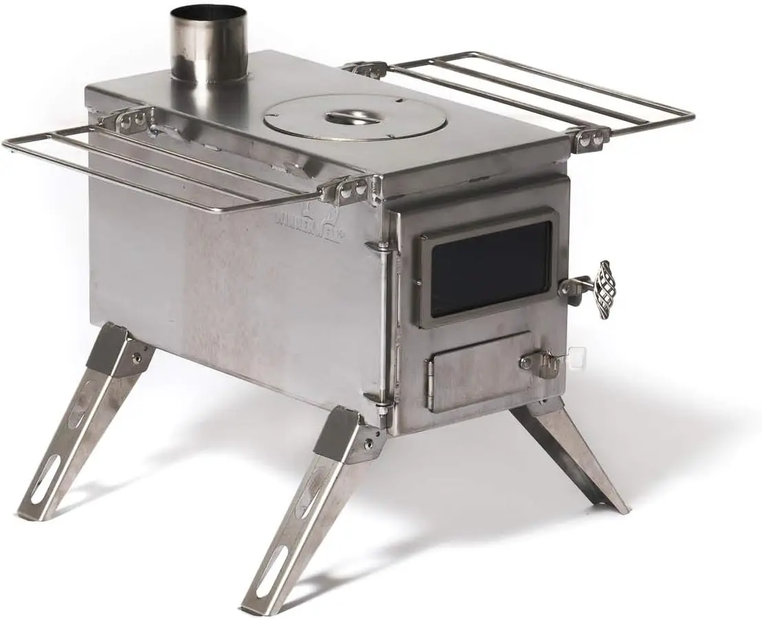 Medium Tent Stove Tiny Portable Wood Burning Stove for Tents, Shelters, and Camping Precision Stainless Steel Construction