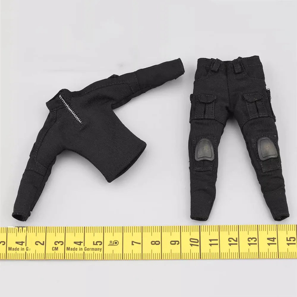 

1/12 PCTOYS PC028 Hero Tough Guy Agent Jet Li Kung Fu Black Dress Uniform Top Pant Waist Belt Cap For 6" Action Figure Collect