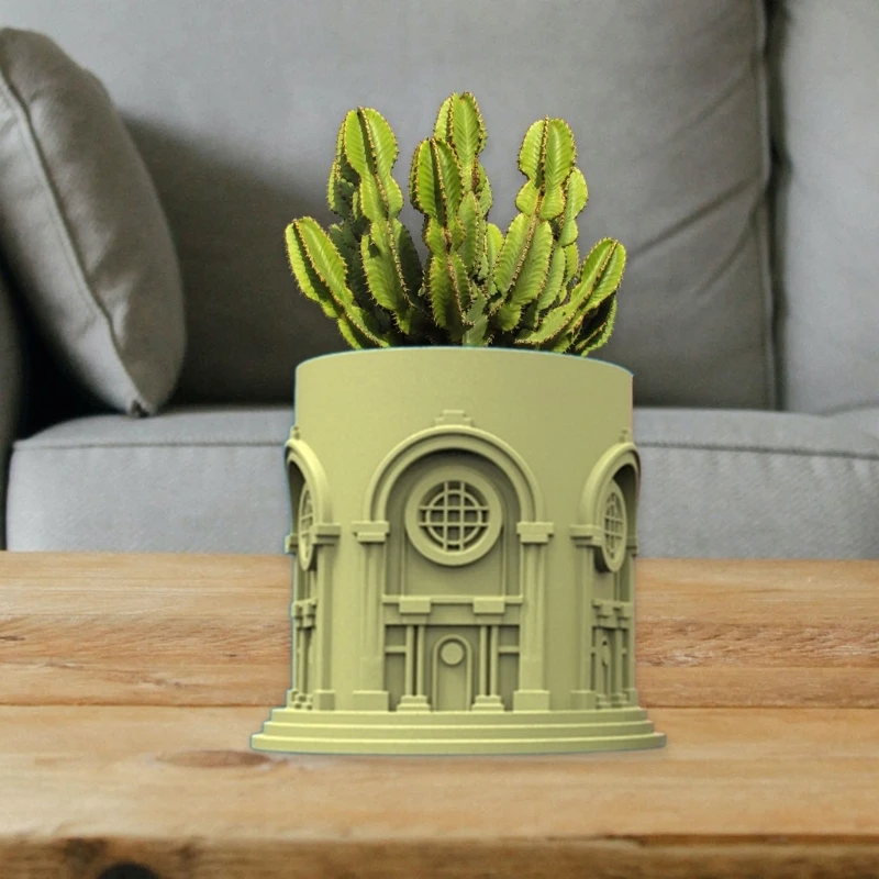Fast Reach Building Storage Jars Mold DIY Ornament Tool for DIY Flower Pot, Holder