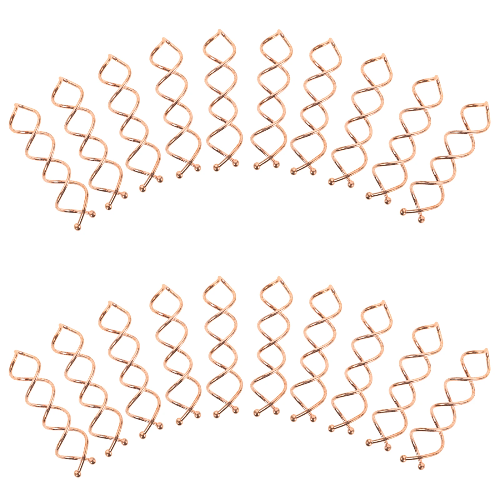 

20 Pcs Spiral Pins Durable Steel Wire Ball Tops Design for Women Medium Long Thick Hair Styling Accessories Hair Decorations