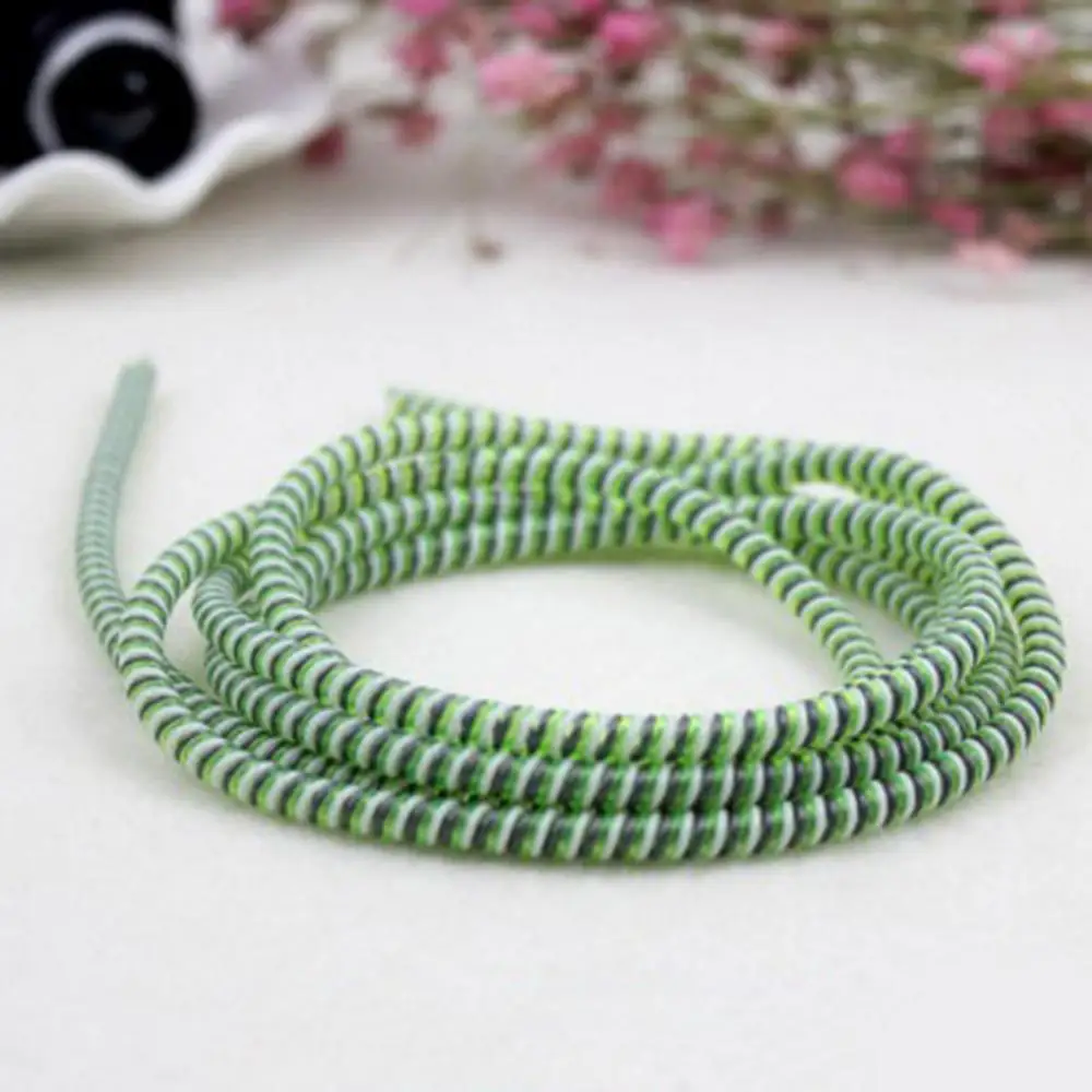 1 4m Spiral USB Charge Cable Cord Earphone Cable Protector Saver Cover Wire Winder Cable For Android