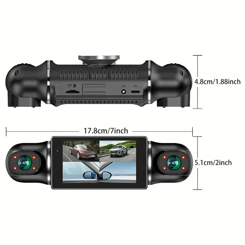 4 canali Dash Cam per auto WIFI APP videoregistratore 1080P Car Dvr telecamera per retromarcia Monitor di parcheggio scatola nera accessori per auto