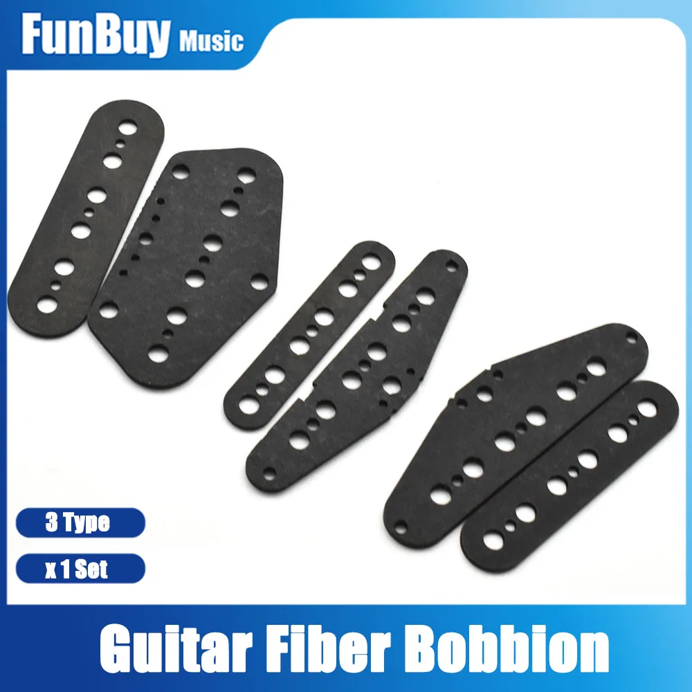 1Set Single Coil Pickup Fiber Bobbion Cover Kit for ST TL Electric Guitar Pickup Black