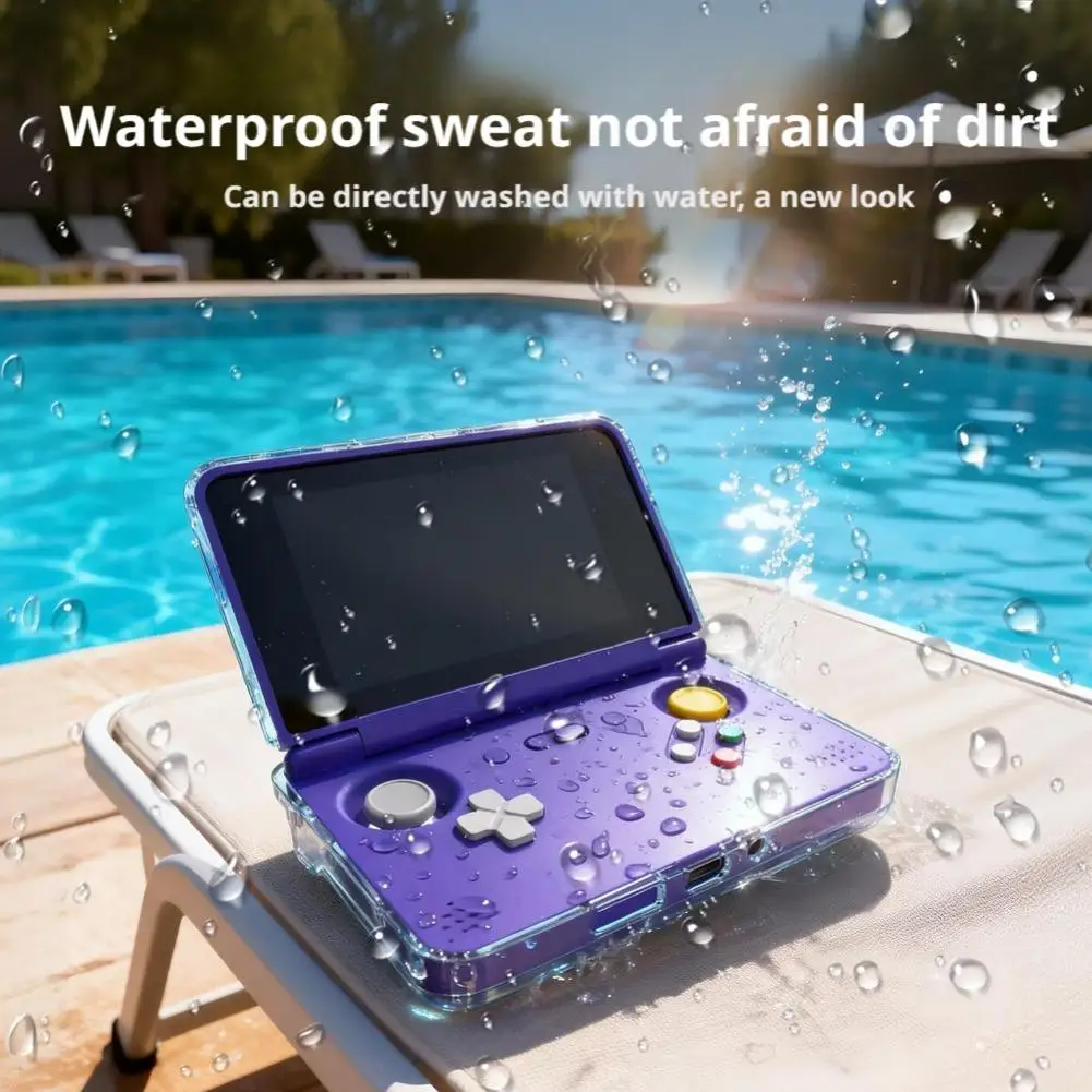 Flip Up Console di gioco portatile Custodia protettiva in TPU per RETROID POCKET Retroid Pocket Flip 2 Cover impermeabile e anticollisione 5 Flip Up Console di gioco portatile Custodia protettiva in TPU per RETROID POCKET Retroid Pocket Flip 2 Cover impermeabile e anticollisione