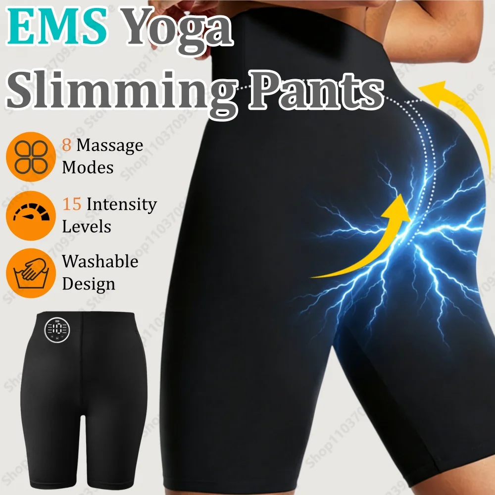 Ems Hip Lifting Intelligent Yoga Power Pants Ems Micro Current Pulse Massager Muscle Stimulation Slimming Shaping Buttocks Tools