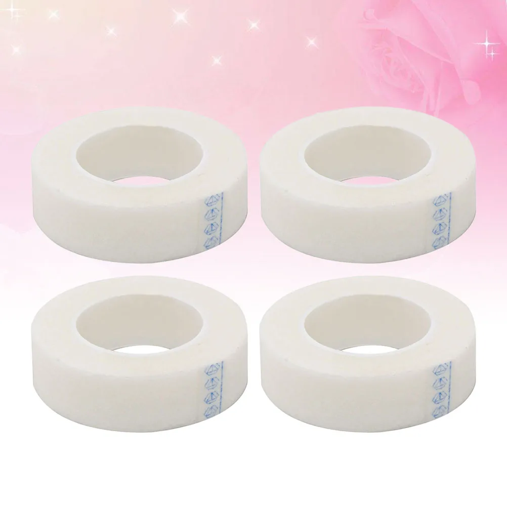 

4 Rolls 1.25Cmx9M Eyelash Extension Tape Non-Woven Fabric Gentle Skin Sensitive Paper Lash Isolation Adhesive