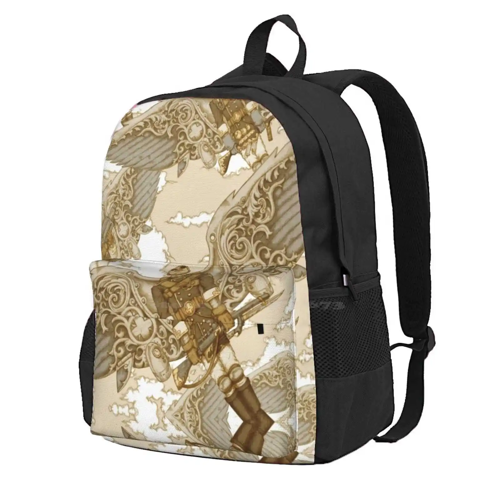 

Peregrine Squadron On Maneuvers Hot Sale Schoolbag Backpack Fashion Bags Pencil Fantasy Sepia Scifi British Military Victorian