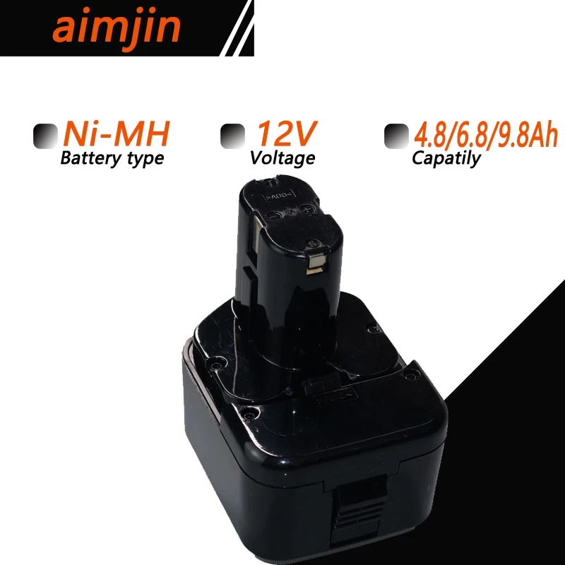Сменный Ni-MH аккумулятор 12 В 4,8/6,8/9,8 Ач для Hitachi EB1214S EB1212S EB1214L EB1220BL EB1220HS EB1222HL EB1226HL EB1230HL