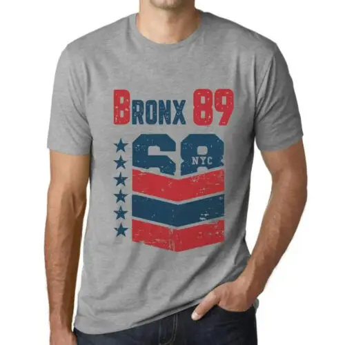 Heren Grafisch T-Shirt Bronx 89 Cadeau voor 89ste Verjaardag 89ste Jubileum