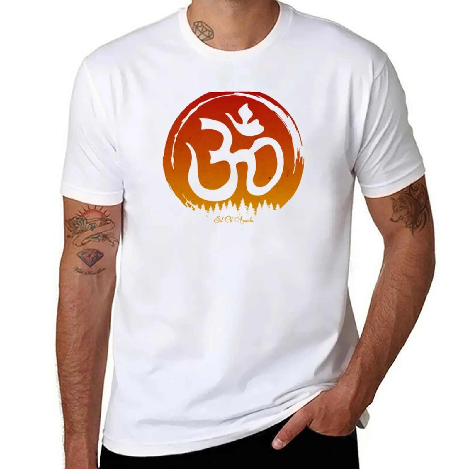 

Sat Chit Ananda Sign Meditation Satchidananda Written Sanskrit Yoga Vintage Symbol T-Shirt man t shirt luxury T-Shirt