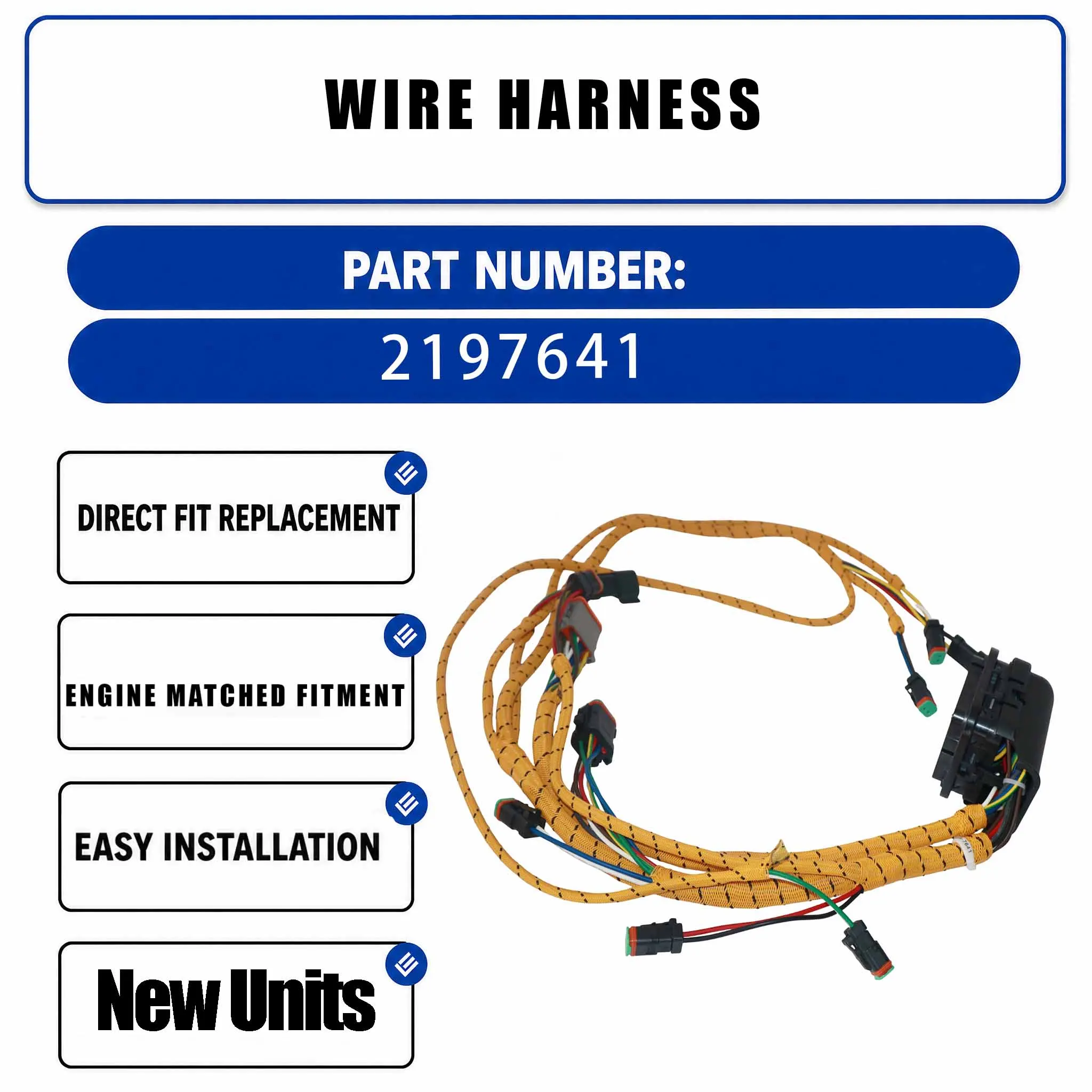 Wire Harness 219-7641 2197641 For Caterpillar