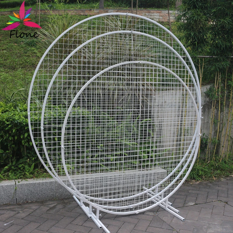 

Iron Black Grid Circle Wedding Arch Deco Mariage Christmas Decoration Noel Backdrop Stand Birthday Party Baby Shower Decorations