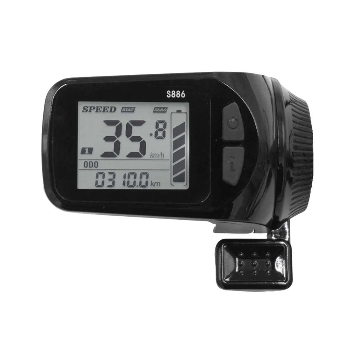 

B72A 24V/36V/48V/60V S886 Ebike LCD Display Panel Thumb Throttle 5PIN for Electric Bicycles E-Scooter(5PIN)