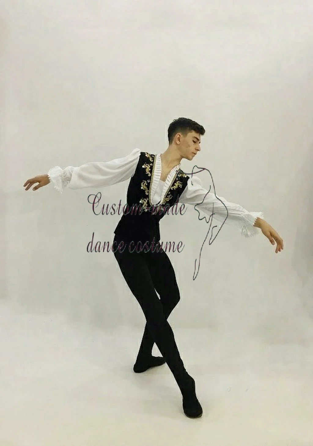 New men's ballet clothing high-end private custom adult children performance competition clothing