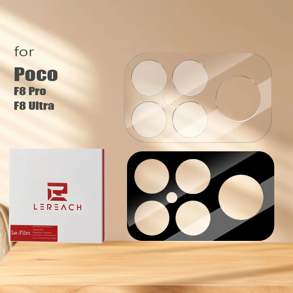 LeReach TF AirGlass For Poco F8 Ultra Pro 2 pcs Tempered Glass Impact resistant Coverage Camera Screen Protector For Poco F8 Pro