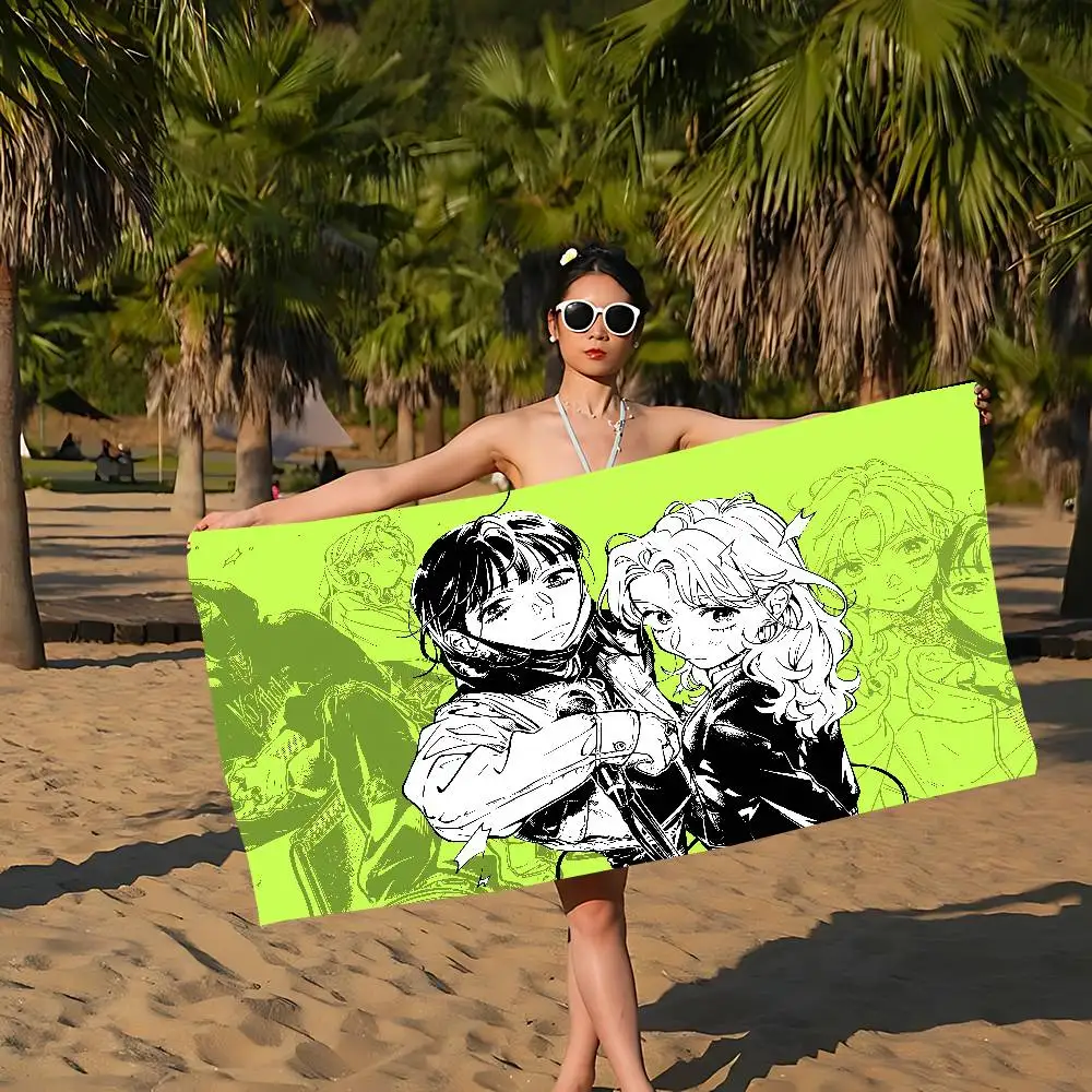 Anime The Guy She Was Interested In Wasnt A Guy At All Beach Towel Colorful Bath Towels Girl Quick Dry Custom Beach Yoga Spa