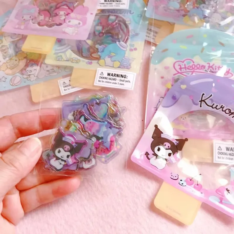 サンリオ クロミ ハローキティ かわいいステッカー 漫画 アイスクリーム 学生 透明 シナモロール ハンドアカウント DIY素材ステッカー