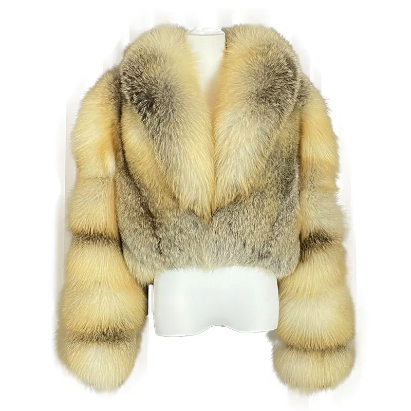 A custom fur coat for women. Fox fur coats, mink, raccoon, rex rabbit can be customized according to your requirements or pictur