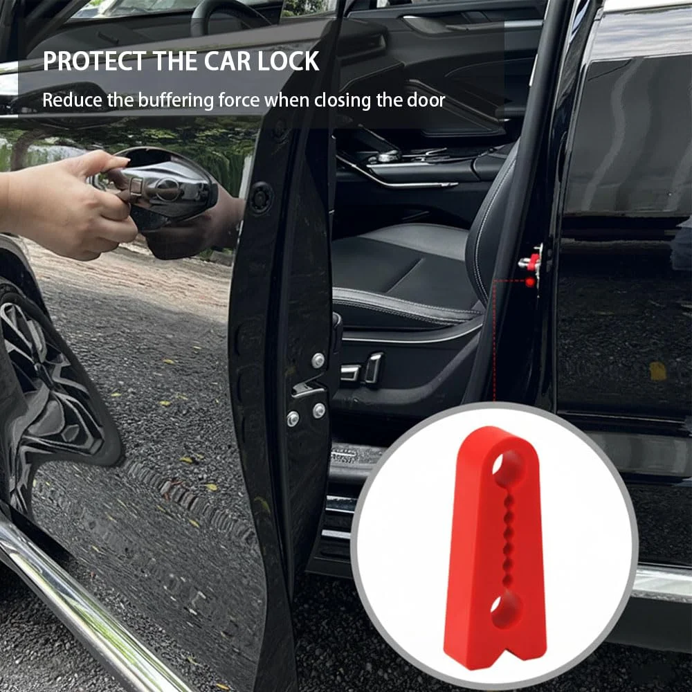 12PCS Car Door Lock Shock Absorber Pad, Rubber Sound Damper, Easy Installation Design, Automotive Door Noise Reduction Kit