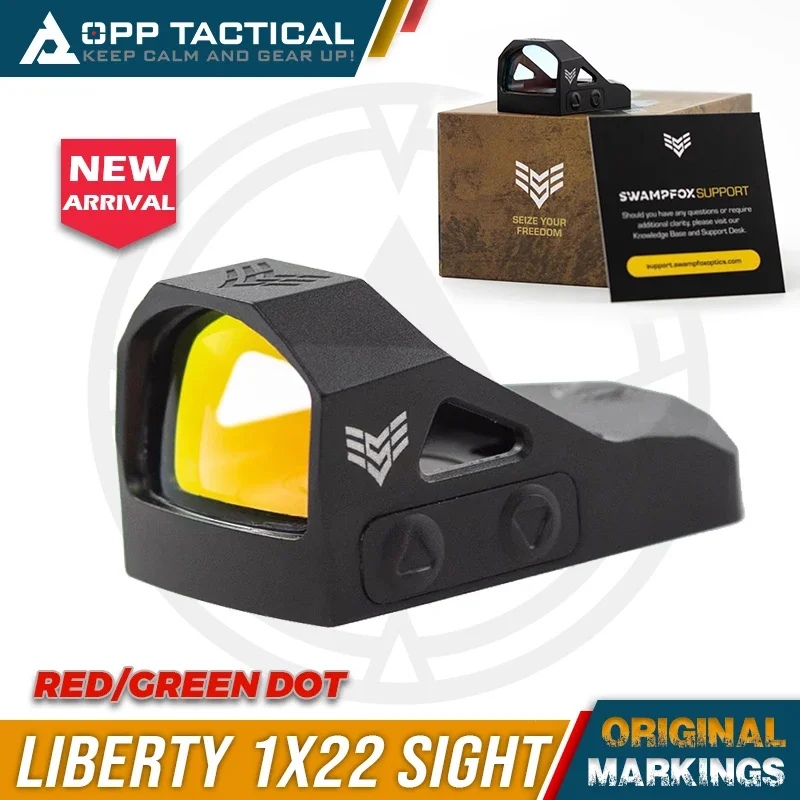 

2024 New SWAMPFOX Liberty Green Dot/Red Dot 1x22 3MOA Sight Suitable for full-size handguns