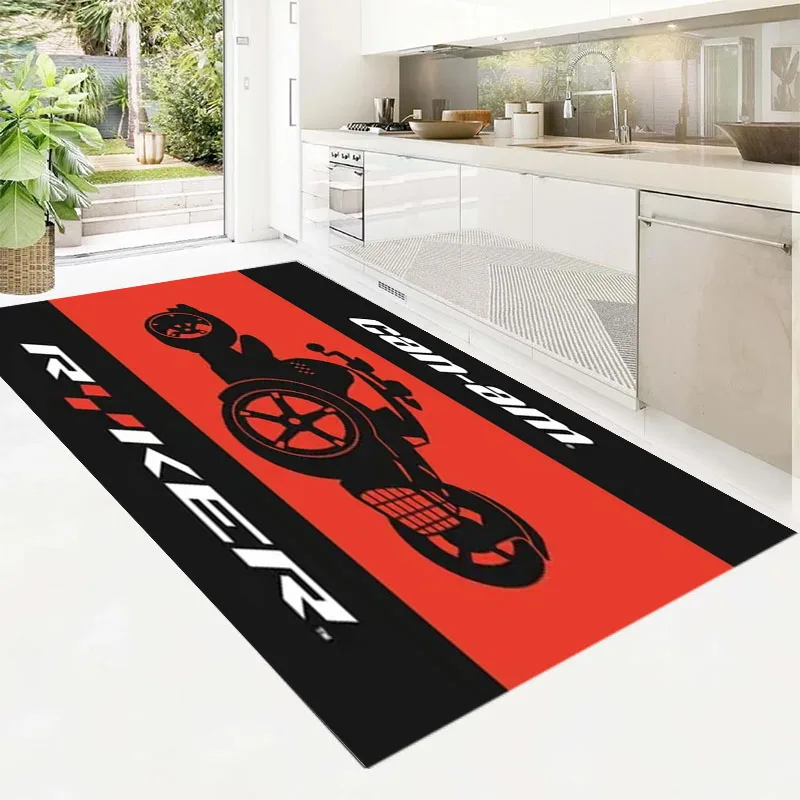 C-Can-A-Am BRP Motorcycle Carpet Garage Mat Racing Cool Moto Display Motorcycle Display Mat Anti-slip Home Decor Long Strip Rug