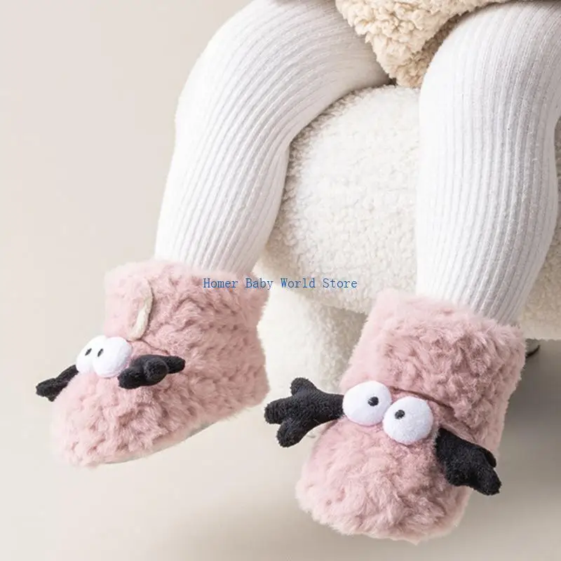 أحذية B2QD ناعمة ومسامية من الصوف للرضع مثالية للارتداء اليومي