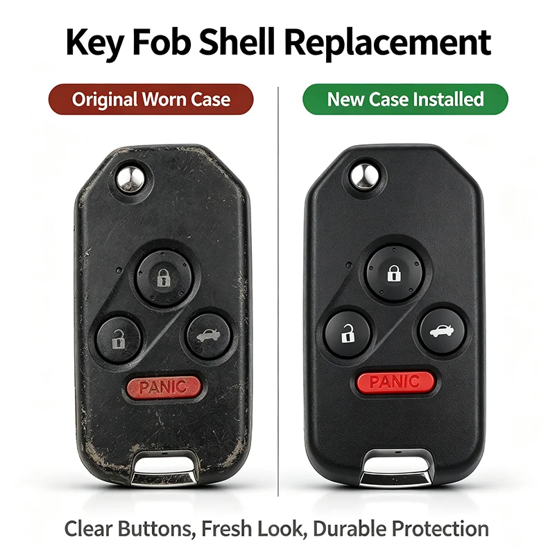2/3/4 Buttons Car Key Shell Case With Uncut Blank Key Blade For Honda Accord Civic CRV Pilot 2007 2008 2009 2010 2011 2012 2013