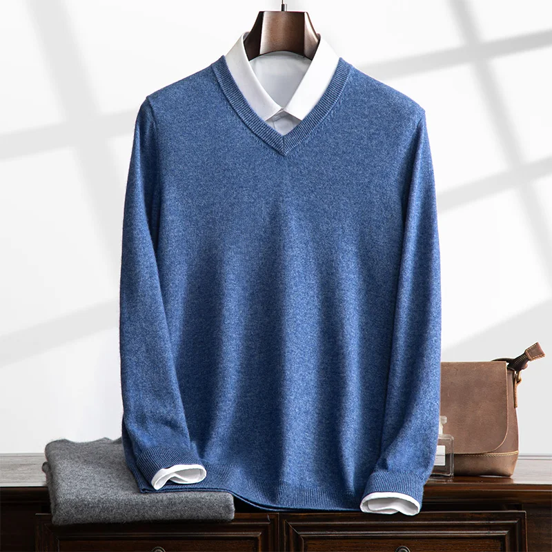 100% Cashmere Sweater Man's Clothes Pullover Knitwear 2026 New Collection Cozy Jumper Autumn Winter Male Casual Basic Soft Tops