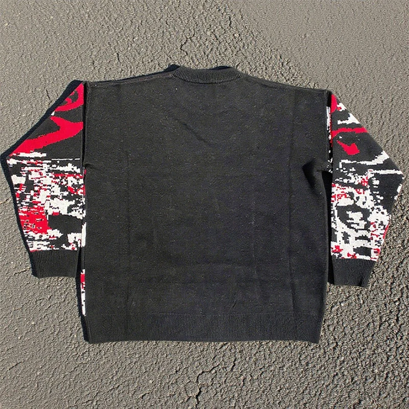 Maglione jacquard di arte della moda di strada Maglione lavorato a maglia stile pigro sciolto da uomo e da donna Maglione caldo hip-hop di High Street