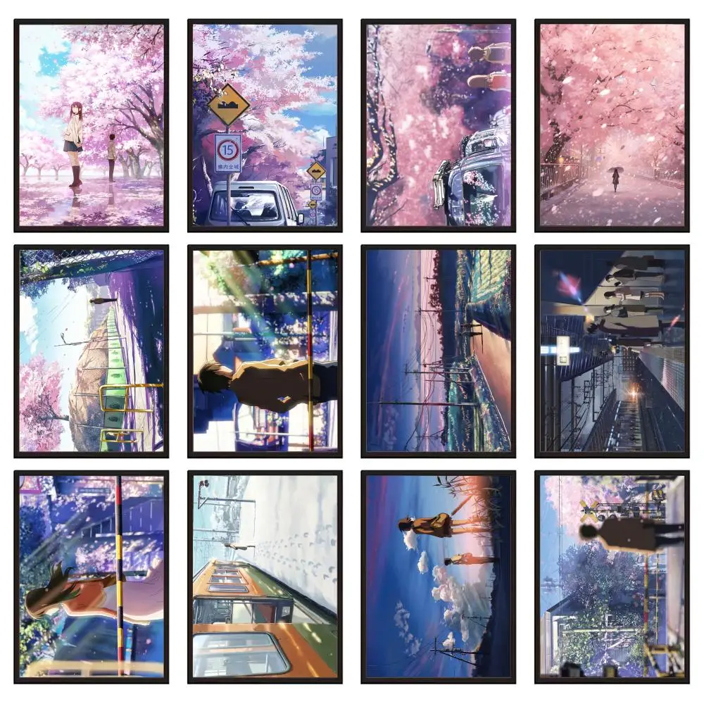 Anime 5 Centimeters Per Second Poster For Office Bedroom Coffee Home Decor Durable Waterproof Aesthetic Stickers Wall Art HD