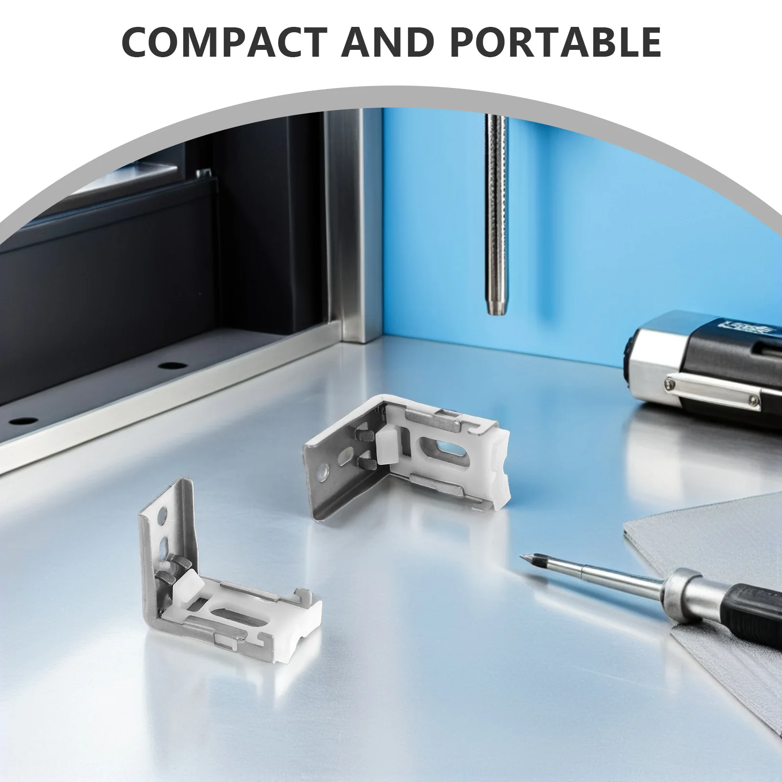 

20Pcs Blind Mounting Brackets Metal Window Shade Clips for Roller Vertical Mini Blinds Replacement Hardware DIY Installation Kit