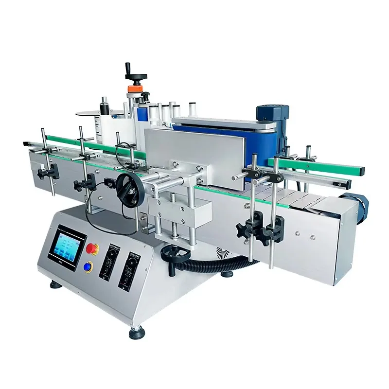 Customized Desktop Semi Automatic Electric Touch Screen Labeling Machine for Round Bottle Paper Plastic Wooden Box