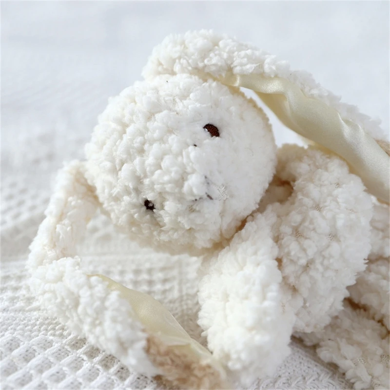 Y1UB Baby Animal Security Blanket Snuggle Toy Soft Plush Stuffed Animals Boys Girls Baby Shower Gifts Stocking Stuffers