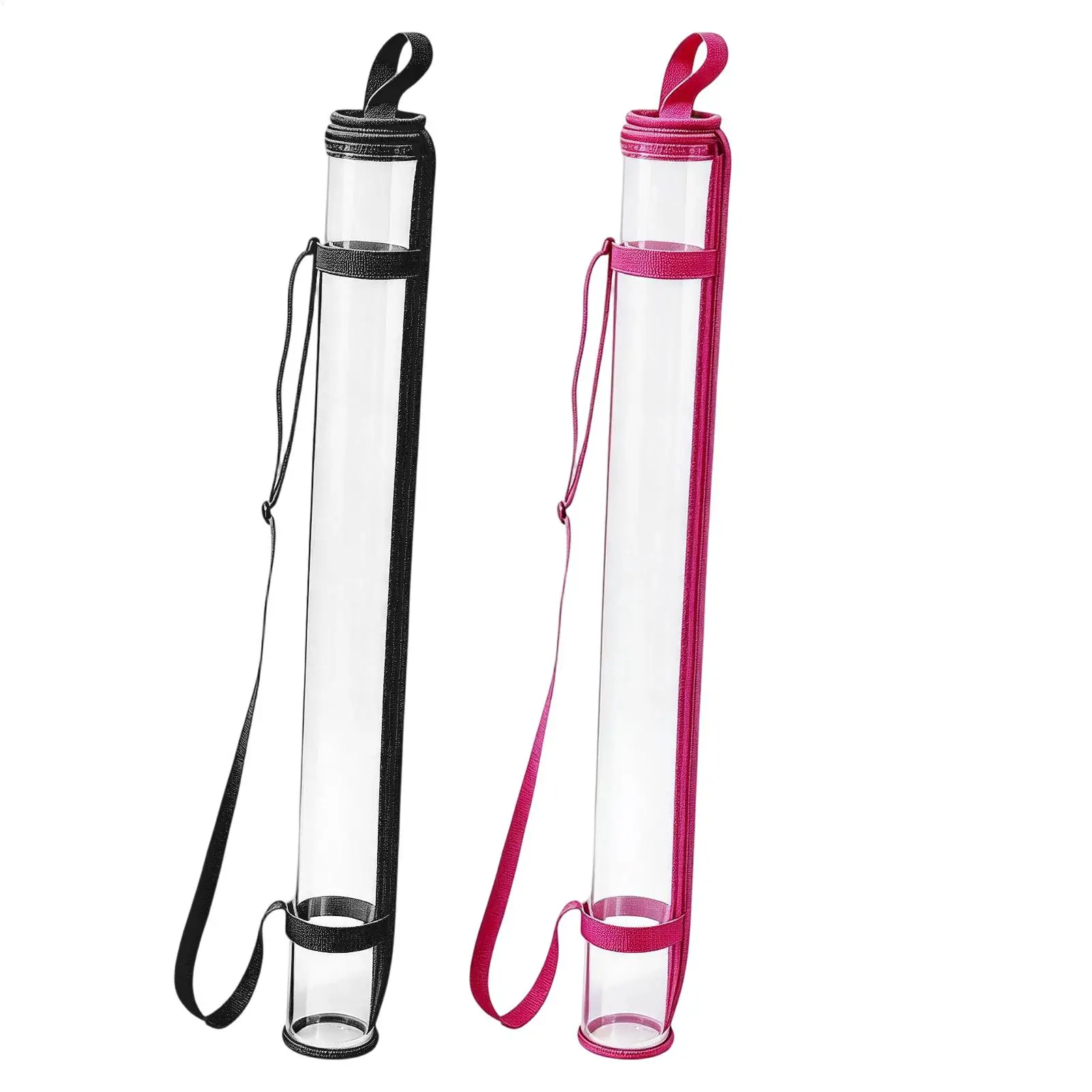 Mahjong Mat Storage Tube Transparent Dustproof PVC Holder With Zipper Long Mahjong Mat Bag For Travel Beach Christmas Game