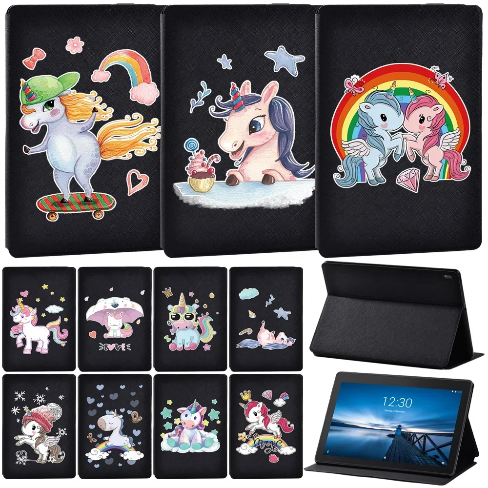 

Tablet Case for Lenovo Tab E10 10.1 Inch/Tab M10 10.1 Inch/Tab M10 FHD Plus 10.3" with Different Pattern + Free Stylus