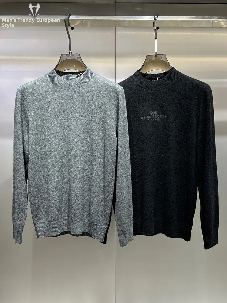  Camere Knitted Sweater Men's Casual round Ne Busin Casual Slim Fit Winter Woolen irt Faionable Urban Sle