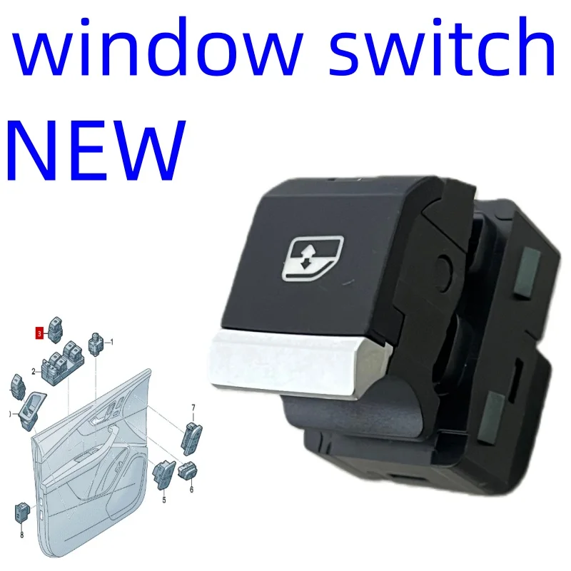 NEW Door switch and window control automatic adjustment Applicable to Audi A4/Avant Q5 Q7 Q8 A5 R8 4M0959855 2016-2026