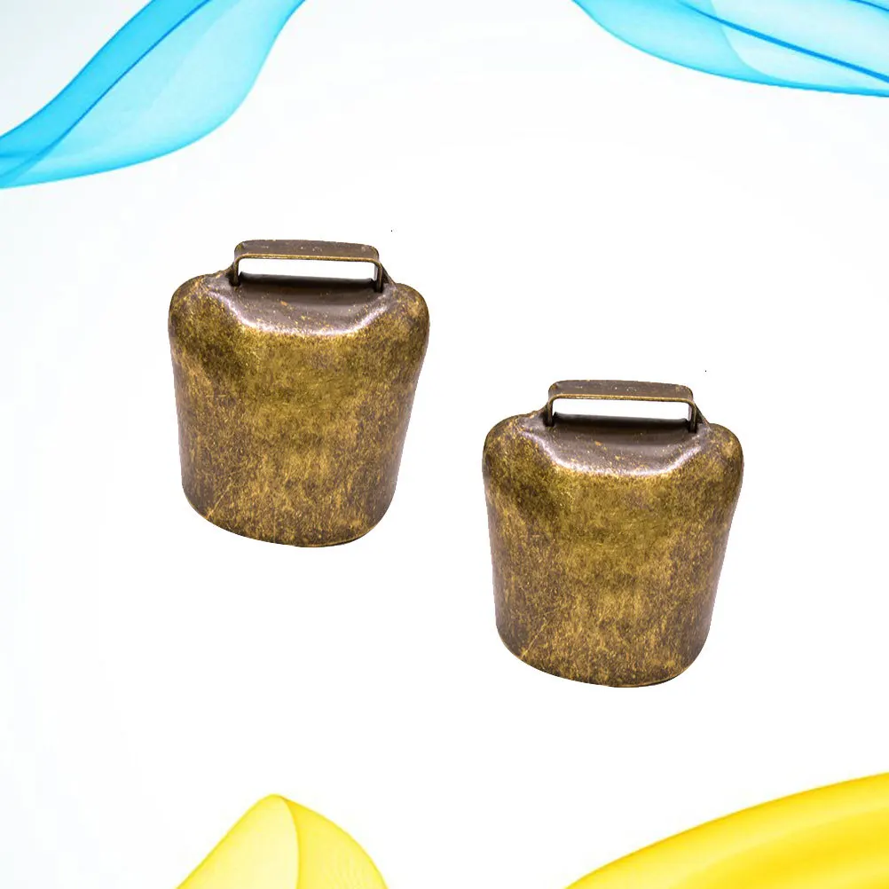 

2 pcs Cow Sheep Thickened Iron Animal Hanging For Farming Anti-Lost Device Bell Decor For Horse Cow Goat Farming Bell