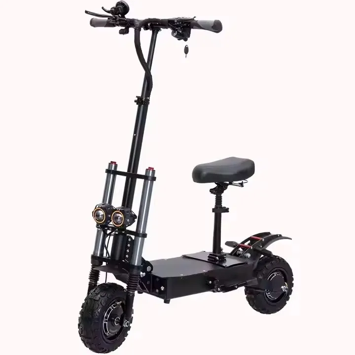 Dual Motor off road Folding electric scooter for adults 11 inch 60v 5600w power, 2024 Hot Sale