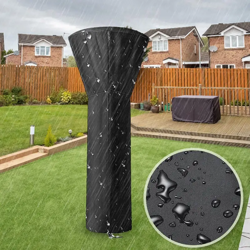 210D Garden Heater Cover,Radiator Heater Protection Cover Waterproof Windproof Dustproof Vertical Outside Universal Heater Cover view 2