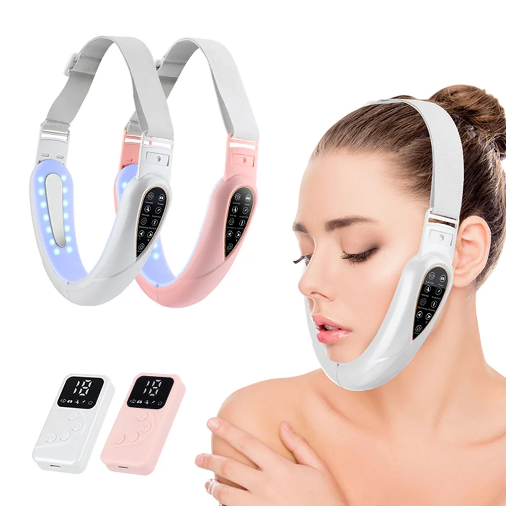 Electric V Face Massager,  LED Display Facial Massage Device, Double Chin Remover, Facial Beauty Instrument with Remote Control