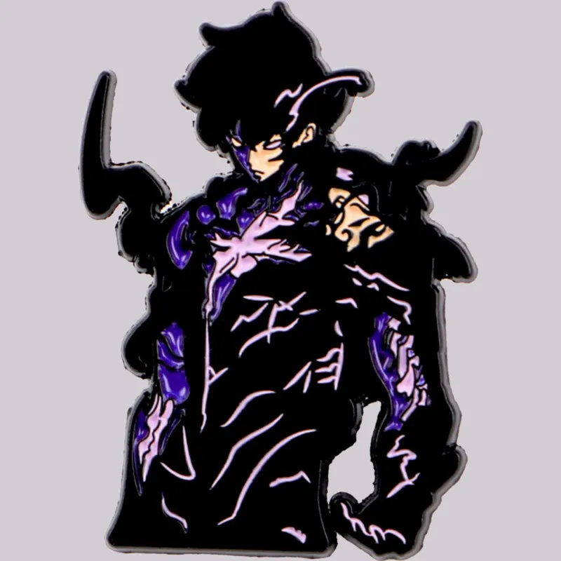 Dark Tone Shadow Monster Sword Q Cartoon Boy Enamel Pins Cool Figure Lapel Brooch Backpack Clothing Daily Outfit Badges view 6