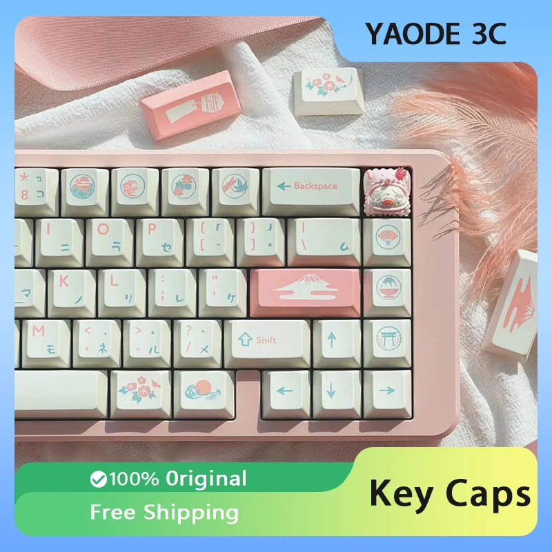 

Keybyelab Japanese Summer Festival Theme Keycap Set Cherry Profile PBT Dye-sublimation Customized Mechanical Keyboard Keycaps