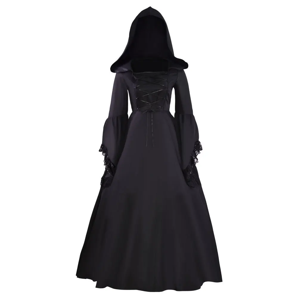 Gothic Sle Langer Rock Renaissance Cosplay Kostüm Große Größe Halloween Tanz Par Thema Ethnische Bühne Damenbekleidung