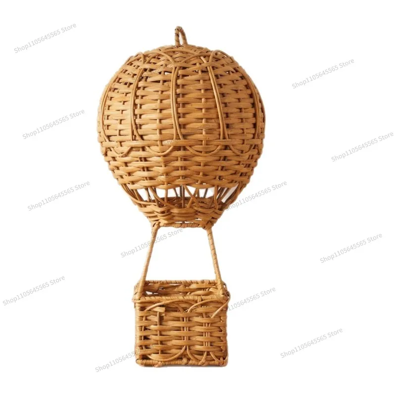For Nordic style preschool education place photography agency home decoration supplies hand-woven rattan hot air balloon