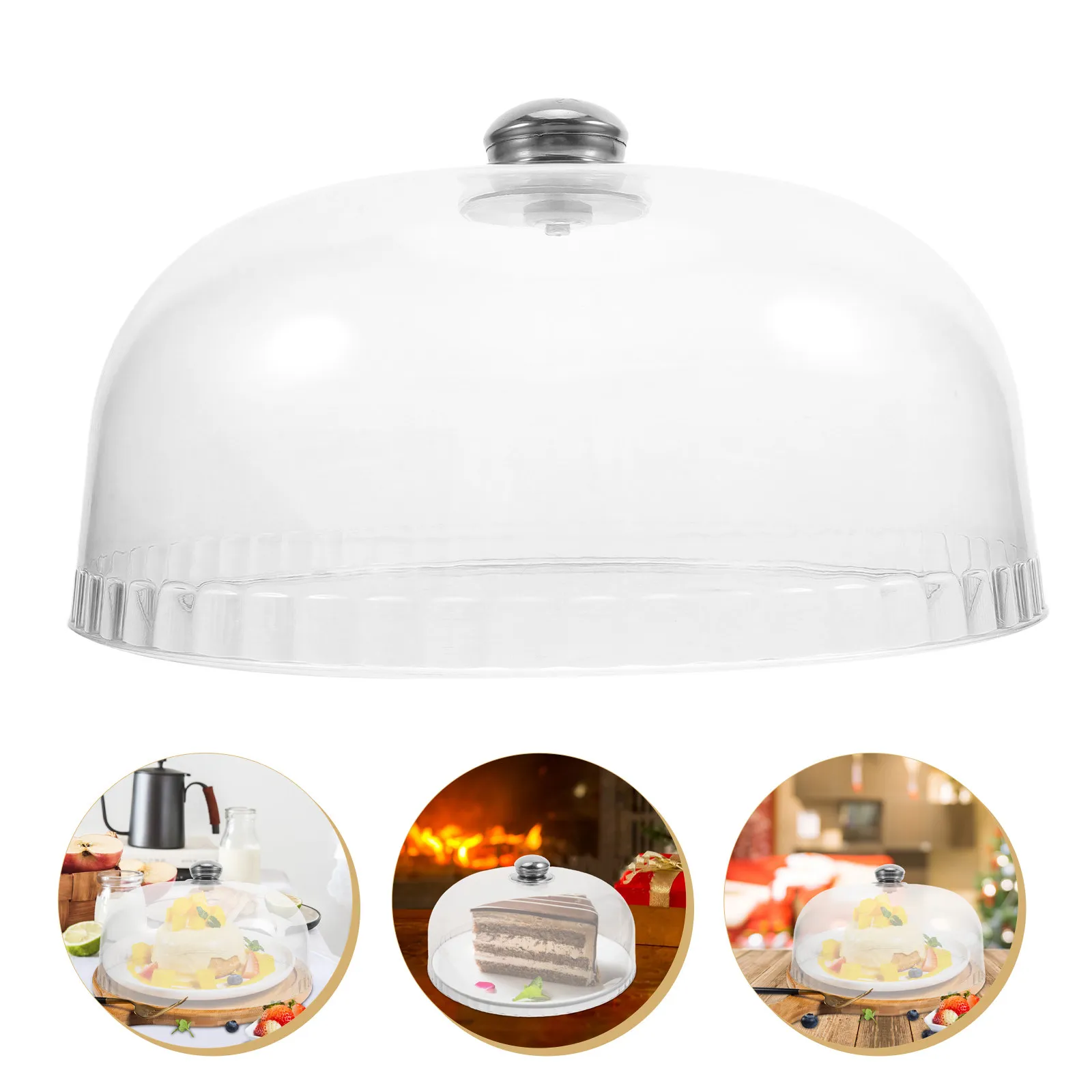 Acrylic Food Cover Dome Clear Cake Dome Lid Only for Baked Goods Cheesecake Muffins Cupcakes Party Dessert Display Cover