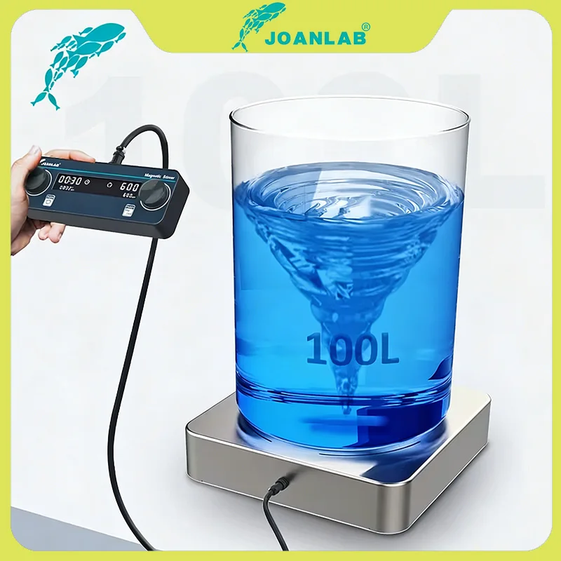 JOANLAB 100L Large Magnetic Stirrer 100-600rpm Digital Display Forward and reverse rotation mixer