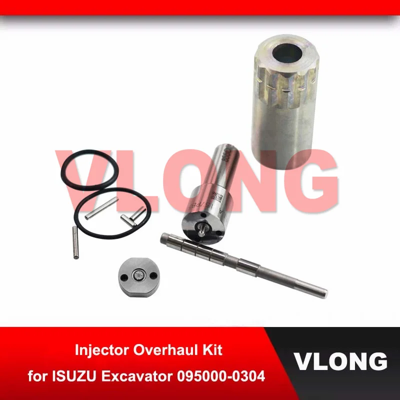 New Diesel Fuel Injector Overhaul Kit For ISUZU Excavator 6WG1 Nozzle Tip Orifice Plate Repair Parts 095000-0304 1-15300367-4